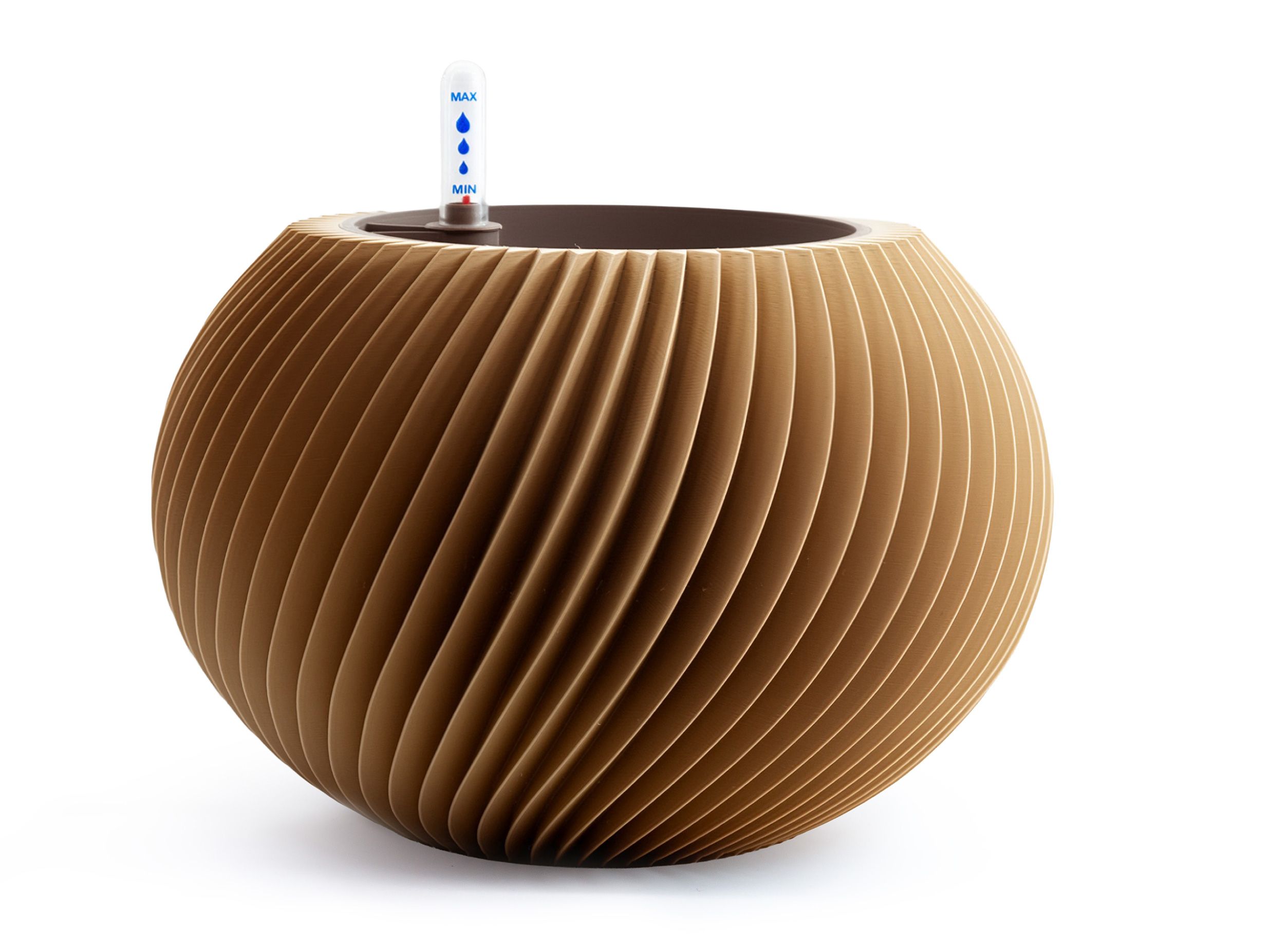 selbstbewässernder pflanztopf "curve" | nachhaltiger Öko blumentopf aus 3d druck | einzigartiges design | hydrokultur
