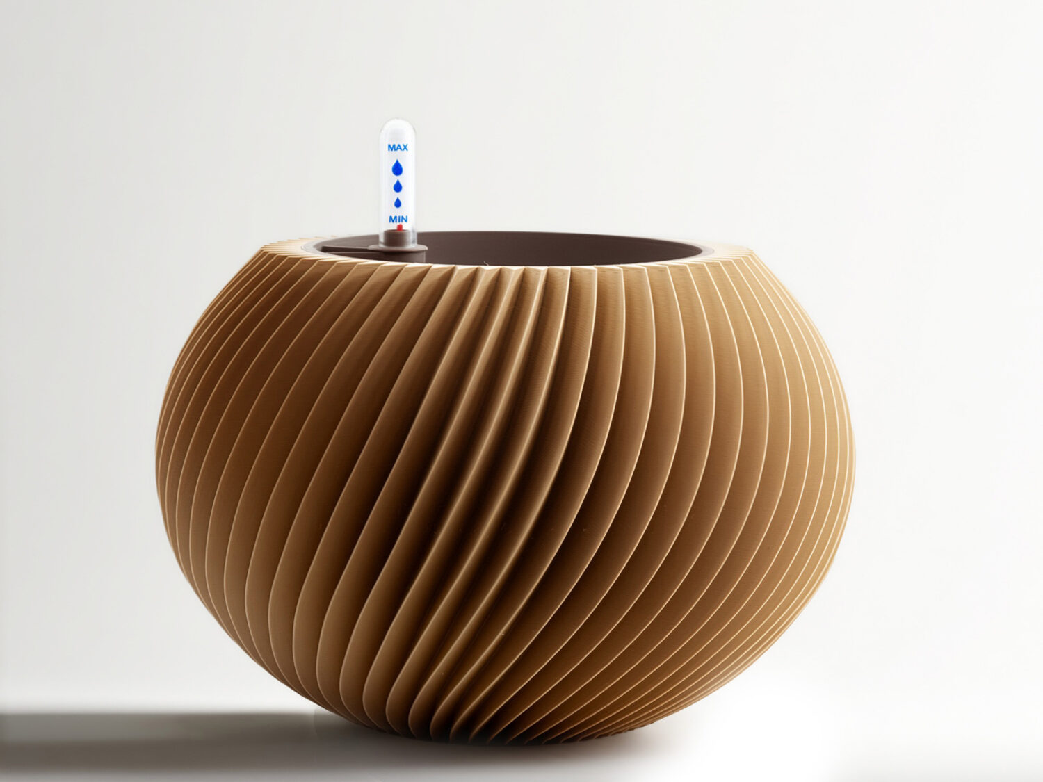 selbstbewässernder pflanztopf "curve" | nachhaltiger Öko blumentopf aus 3d druck | einzigartiges design | hydrokultur